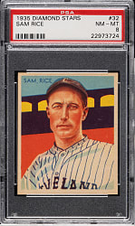 1934-1936 R327 Diamond Stars #32 Sam Rice PSA NM-MT 8