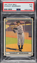 1941 R336 Play Ball #19 Charley Gehringer PSA NM 7