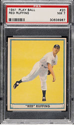 1941 R336 Play Ball #20 Red Ruffing PSA NM 7