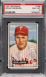1951 Bowman #186 Richie Ashburn PSA NM-MT 8