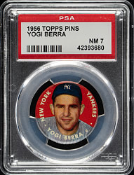 1956 Topps Pins Yogi Berra PSA NM 7