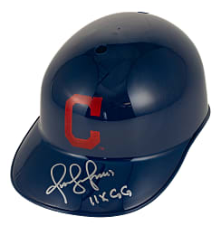 Omar Vizquel Signed Cleveland Indians Batting Helmet with "11x GG" Inscription - Beckett