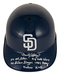 Benito Santiago Signed San Diego Padres Batting Helmet with Multiple Inscriptions - PSA/DNA