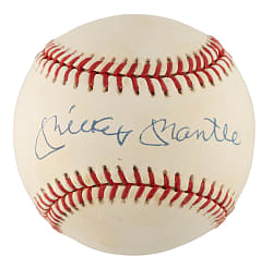 Mickey Mantle Single-Signed Baseball - JSA