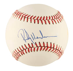 Rickey Henderson Single-Signed Baseball - JSA