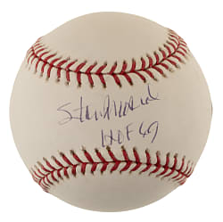 Stan Musial Single-Signed Baseball with "HOF 69" Inscription - Beckett