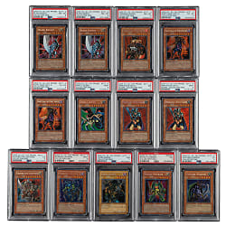 2004 to 2005 Yu-Gi-Oh! Collectors Tin 1 & 2 Promo PSA-Graded Collection (13)