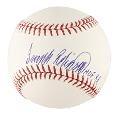Frank Robinson Single-Signed Baseball with "HOF 82" Inscription - JSA