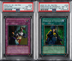 2002 Yu-Gi-Oh! Pharaoh's Servant 1st Edition Holographic PSA NM-MT 8 Pair