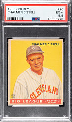 1933 R319 Goudey #26 Chalmer Cissell PSA EX+ 5.5