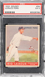 1933 R319 Goudey #24 Horace Ford PSA EX 5