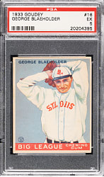 1933 R319 Goudey #16 George Blaeholder PSA EX 5