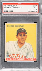 1933 R319 Goudey #27 George Connally PSA EX 5