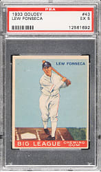 1933 R319 Goudey #43 Lew Fonseca PSA EX 5