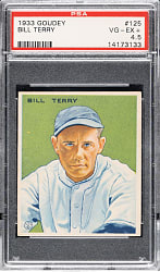 1933 R319 Goudey #125 Bill Terry PSA VG-EX+ 4.5