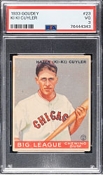 1933 R319 Goudey #23 KiKi Cuyler PSA VG 3