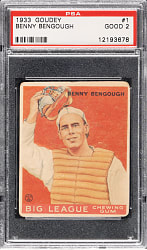 1933 R319 Goudey #1 Benny Bengough PSA GOOD 2