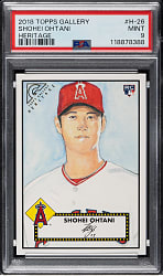 2018 Topps Gallery Heritage #H-26 Shohei Ohtani Rookie PSA MINT 9