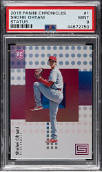 2018 Panini Chronicles Status #1 Shohei Ohtani Rookie PSA MINT 9