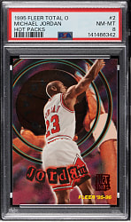 1995-1996 Fleer Total O Hot Packs Basketball #2 Michael Jordan PSA NM-MT 8