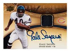 2009 Upper Deck Exquisite Collection Football Signature Jersey #SJ-GS Gale Sayers #22/30