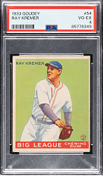1933 R319 Goudey #54 Ray Kremer PSA VG-EX 4