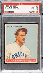 1933 R319 Goudey #51 Charlie Grimm PSA VG-EX 4