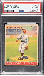 1933 R319 Goudey #45 Larry Benton PSA VG-EX 4