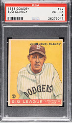 1933 R319 Goudey #32 Bud Clancy PSA VG-EX 4