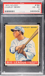 1933 R319 Goudey #184 Charley Berry PSA VG-EX 4