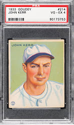 1933 R319 Goudey #214 John Kerr PSA VG-EX 4