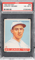 1933 R319 Goudey #68 Horace Lisenbee PSA VG-EX 4