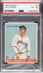 1933 R319 Goudey #78 Jack Quinn PSA VG-EX 4
