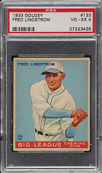 1933 R319 Goudey #133 Fred Lindstrom PSA VG-EX 4