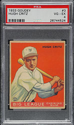 1933 R319 Goudey #3 Hugh Critz PSA VG-EX 4