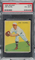 1933 R319 Goudey #108 Joe Kuhel PSA VG-EX 4