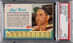 1962 Post Cereal #7 Yogi Berra PSA MINT 9