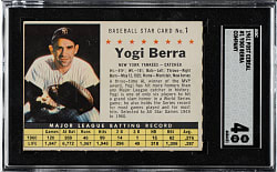1961 Post Cereal #1 Yogi Berra Perforated SGC VG/EX 4
