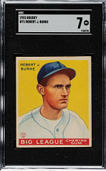 1933 R319 Goudey #71 Robert J. Burke SGC NM 7