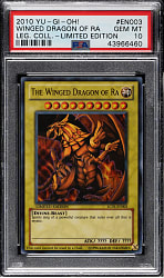 2010 Yu-Gi-Oh! Legendary Collection 1 #EN003 The Winged Dragon of Ra Holographic PSA GEM MINT 10