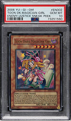 2006 Yu-Gi-Oh! Enemy of Justice Sneak Peek Special Edition #EN002 Toon Dark Magician Girl Holographic PSA GEM MINT 10