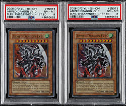 2006 Yu-Gi-Oh! Duelist Pack Chazz Princeton 1st Edition #EN013 Armed Dragon Lv10 Holographic PSA NM-MT 8 Pair