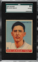 1933 R319 Goudey #93 John Welch SGC EX/NM 80