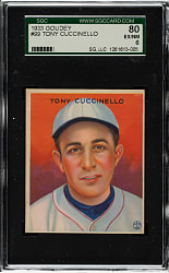 1933 R319 Goudey #99 Tony Cuccinello SGC EX/NM 80