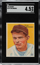 1933 R319 Goudey #199 Tom Bridges SGC VG/EX+ 4.5