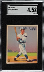 1933 R319 Goudey #128 Chuck Klein SGC VG/EX+ 4.5