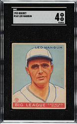 1933 R319 Goudey #162 Leo Mangum SGC VG/EX 4