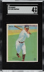 1933 R319 Goudey #191 Ben Chapman SGC VG/EX 4