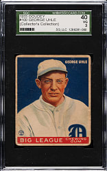 1933 R319 Goudey #100 George Uhle SGC VG 40