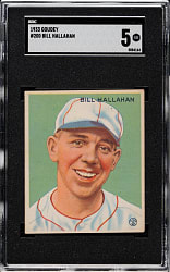 1933 R319 Goudey #200 Bill Hallahan SGC EX 5
